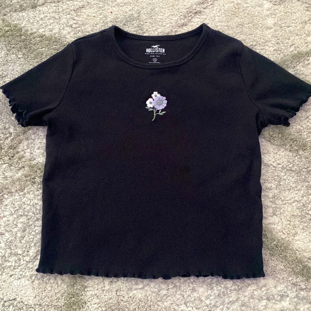 Holister Black Baby Tee